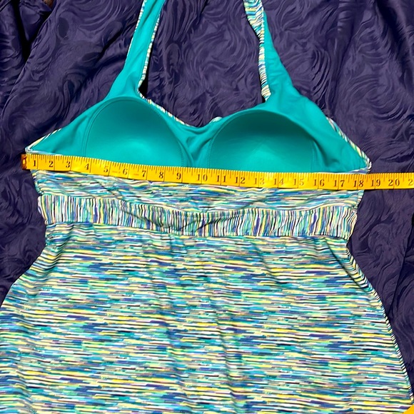 SUMNER SALE🔥🔥 Halter Neck Swim Dress Blue One-Piece Size XXL - Picture 8 of 8